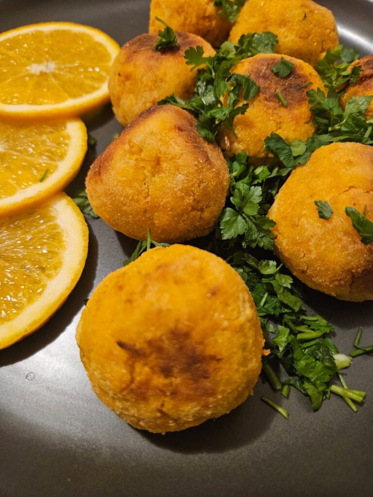 Close-up of Sweet Fish Dill Bites served on a plate, ready to enjoy.